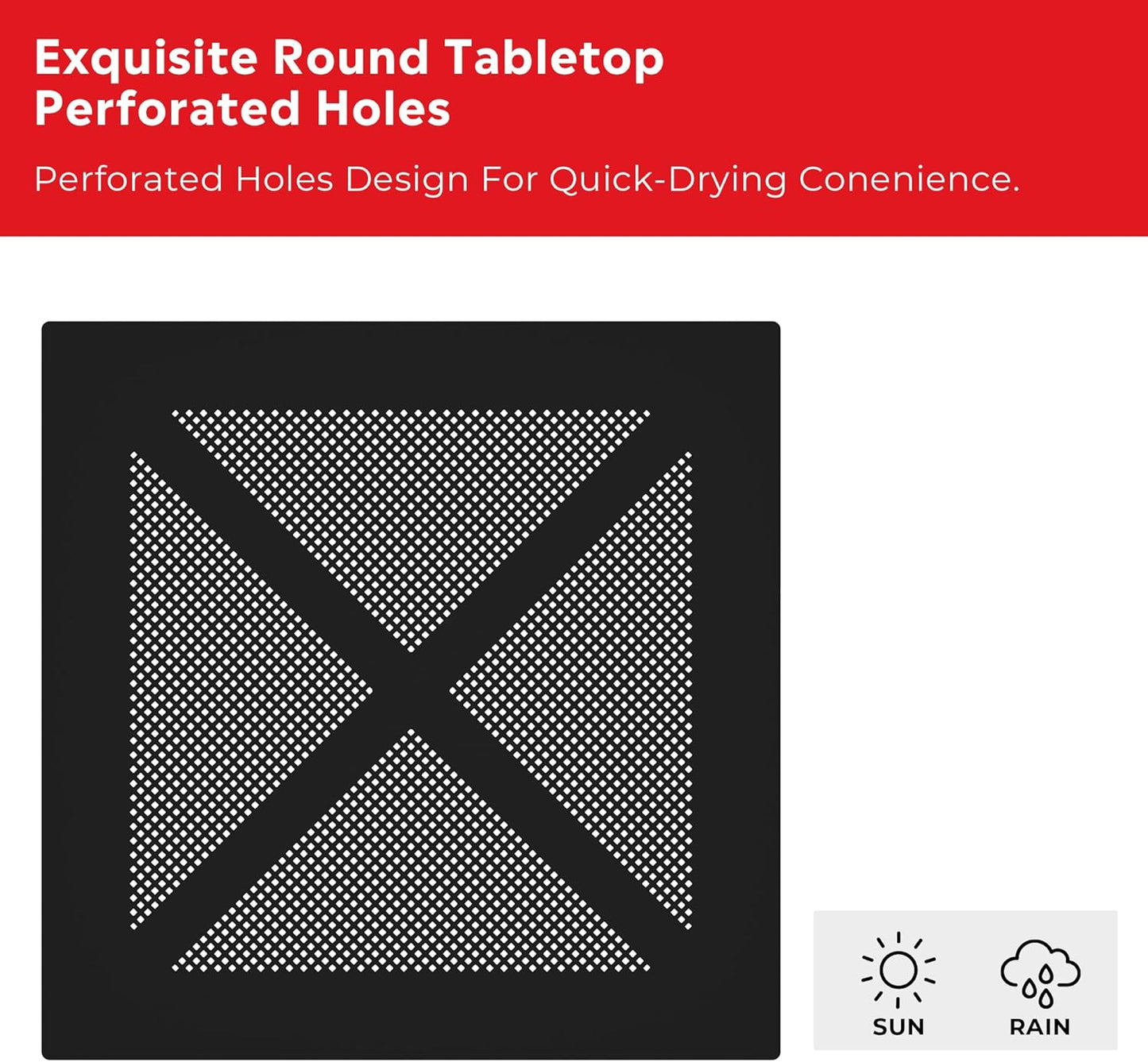 Table Chairs Set of 4, HDPE Patio Square Dining Table and Stackable Chairs, Outdoor Small Patio Furniture Set All Weather for Backyard Porch Poolside, Black