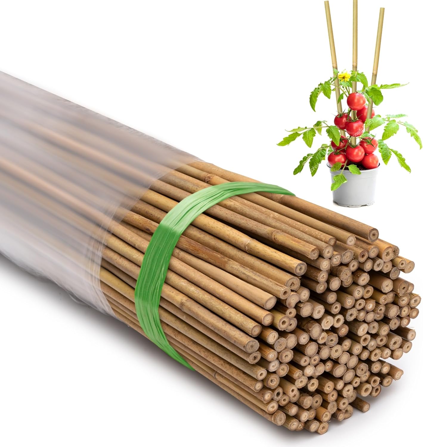 150 Pcs 18 inches Bamboo Stakes, Natural Bamboo Sticks Plant Support Stake for Indoor and Outdoor Climbing Plants