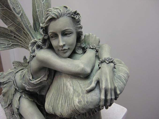 16-1/2-Inch Tall Green Fairy on Mushroom