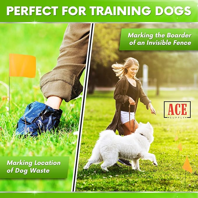 Yellow Marking Flags 1000 Pack - 4x5x15 Inch Yellow Flags for Yard - Markers For Lawn, Irrigation, Landscaping, Survey & Sprinkler Head Marking