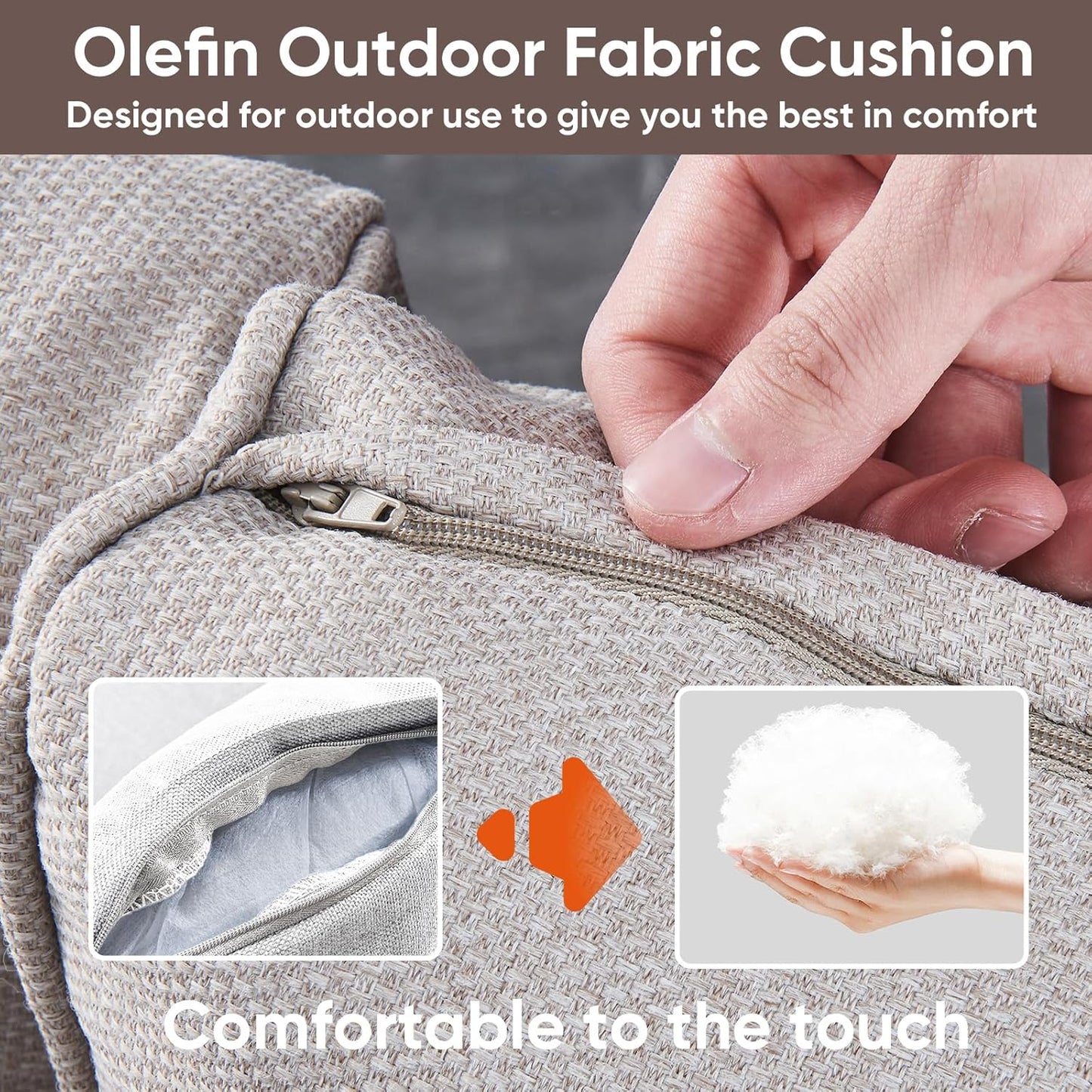 HUMMUH Patio Furniture Set with Fire Pit,Outdoor Modular Sectional Couch Loveseat Chairs with Table,All Weather PE Wicker Patio Conversation Sets for Deck Porch Backyard