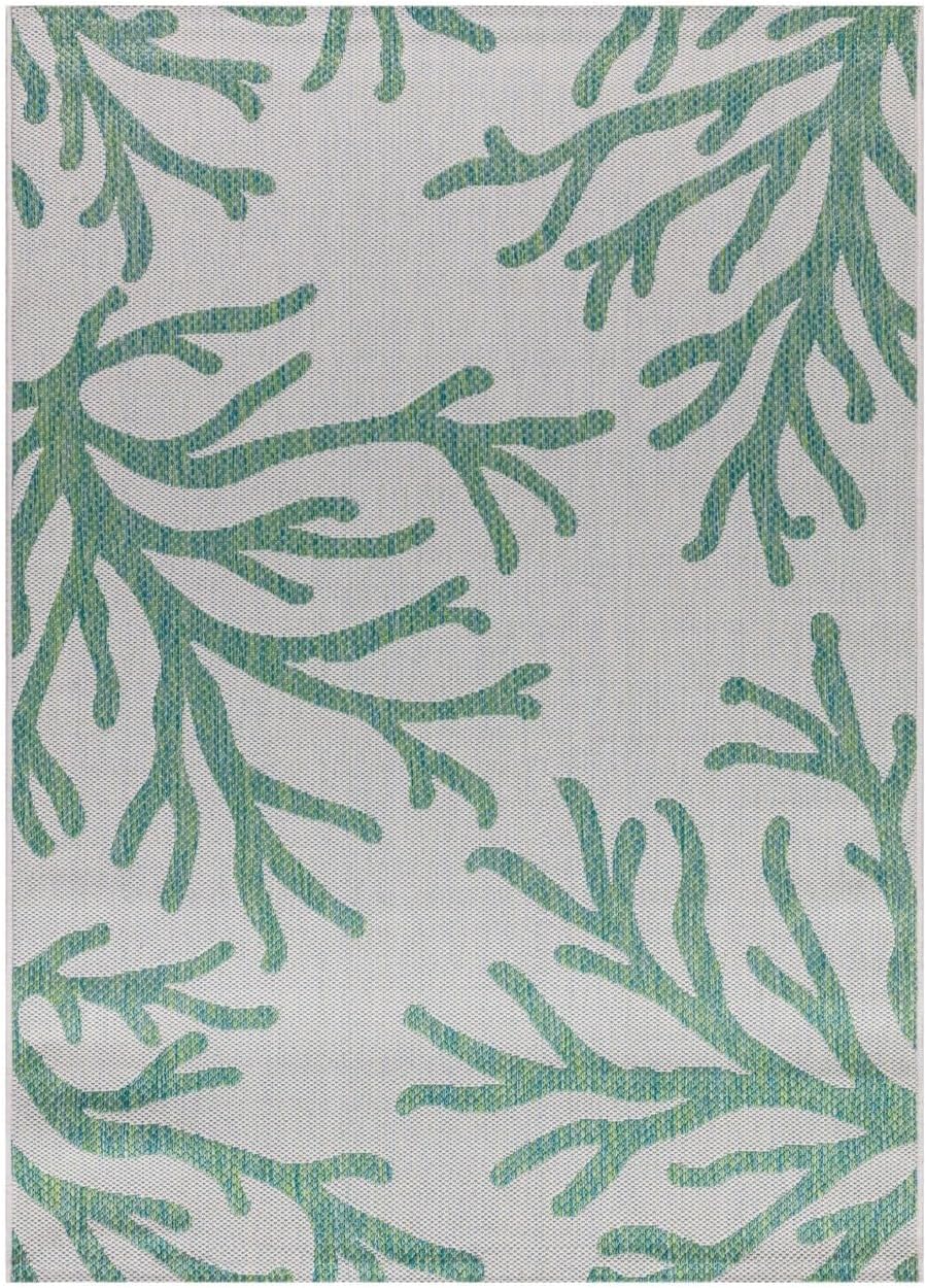 Keen Home Design Terrace Outdoor Area Rug - 8x10 Washable Indoor/Outdoor Rug for Patio, Kitchen, Balcony, Beach, Garden, Deck and Porch, Size: 7'7"x10'