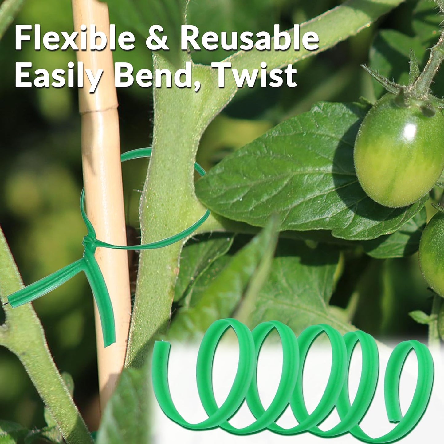 Gardzen 300 pcs 12" Twist Ties, Reusable Coated Wire Plant Ties, Ideal for Sealing Plastic Bags, Bread Bags, Organizing Cords, Gardening Activities