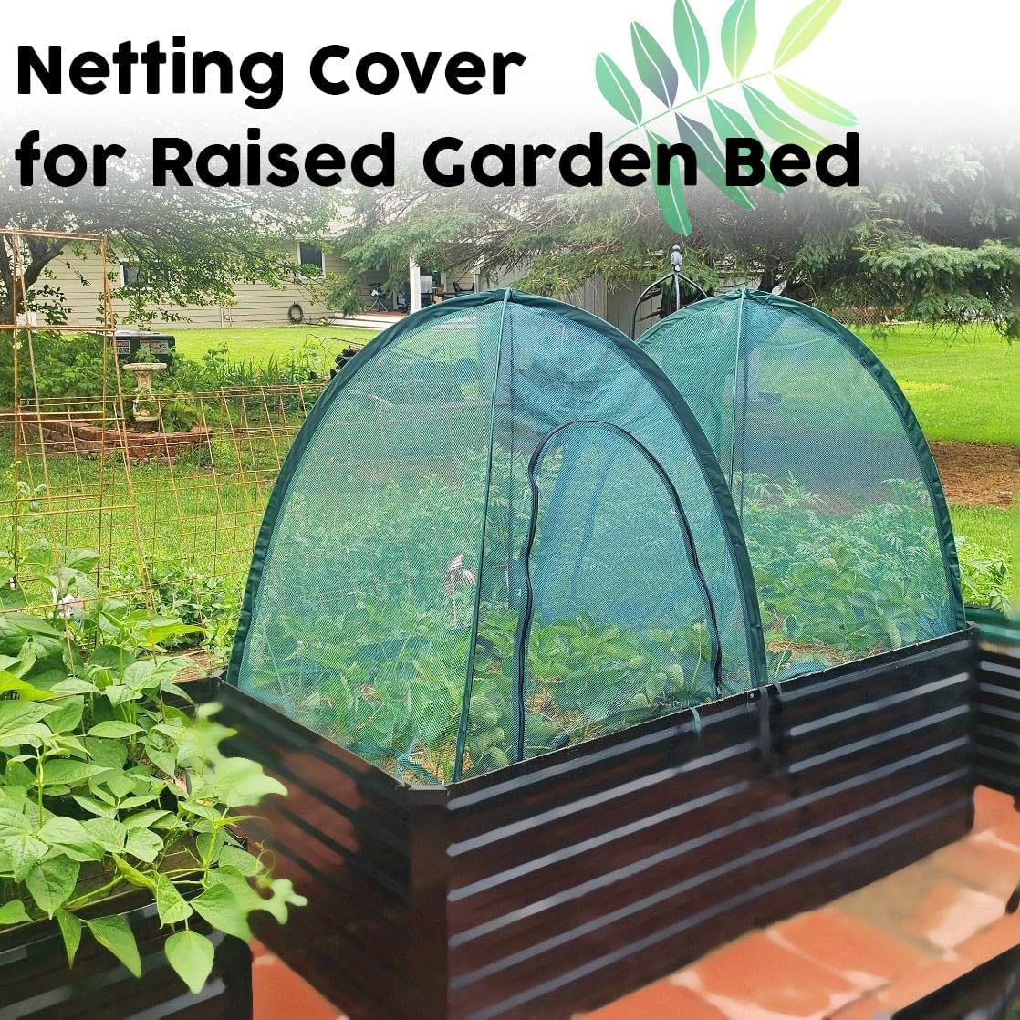 Pop up Gardening Net Cover,36x36x39 inch Pack of 3 Pest Guard Cover for Vegetables Fruits Durable Plant Gardening Net Pop-Up Chicken Pen for Small Animals Outdoor Run and Pet Enclosure