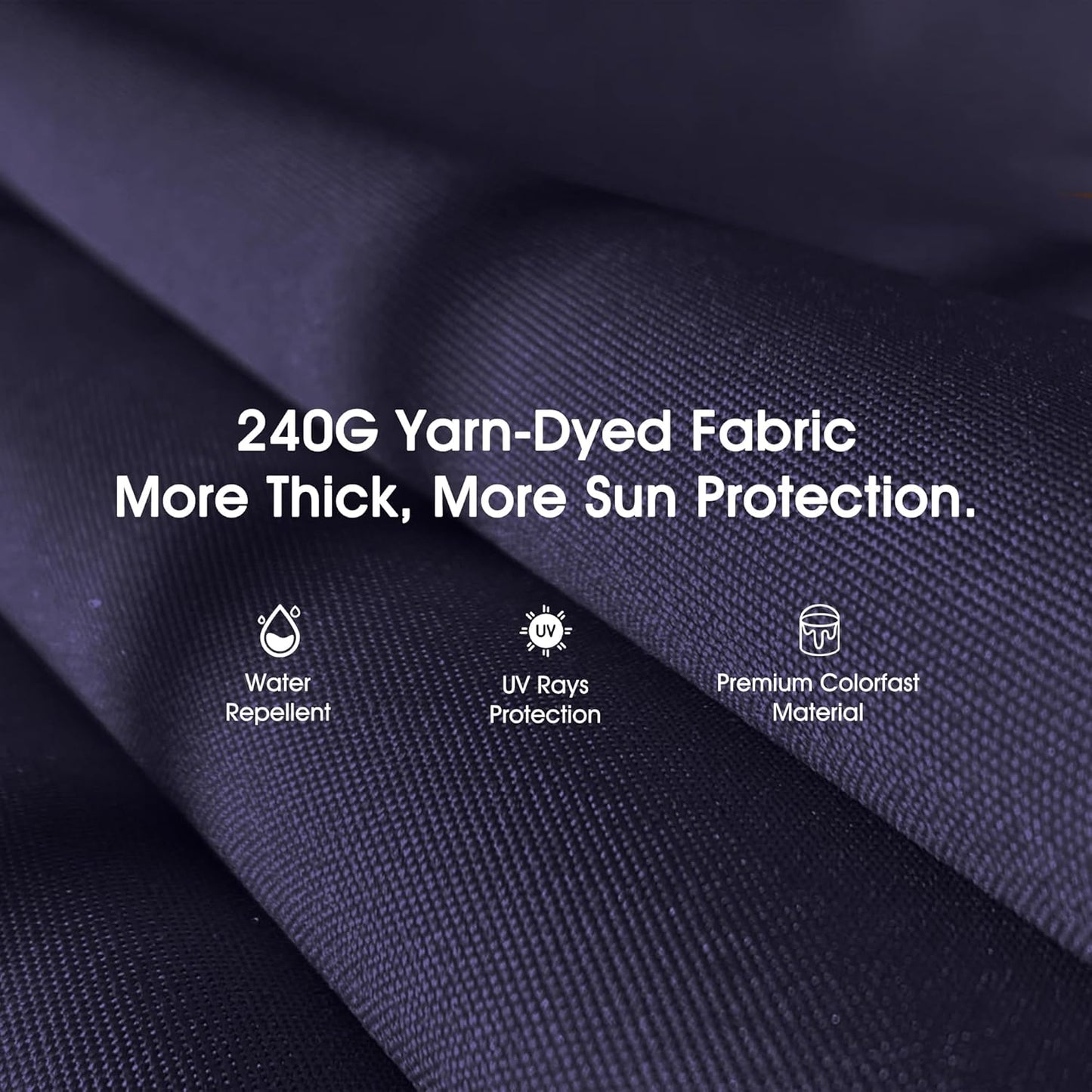 PURPLE LEAF 3-Seat Deluxe Outdoor Patio Porch Swing with Weather Resistant Steel Frame, Adjustable Tilt Canopy, Cushions and Pillow Included, Navy Blue