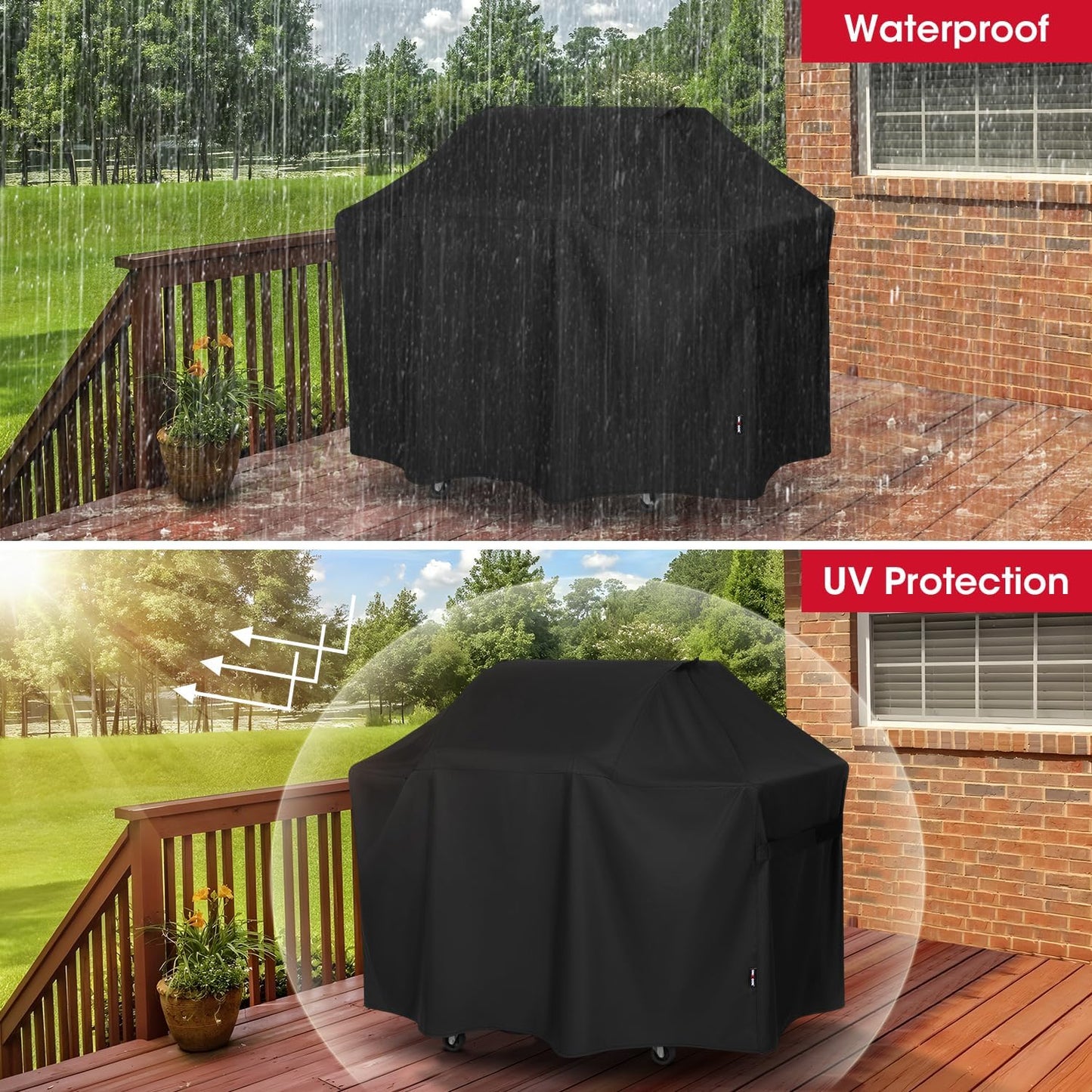 Unicook 63 Inch Grill Cover for Weber Genesis 300 Series and New 2022 Genesis 300, Outdoor BBQ Gas Grill Cover, Heavy Duty Waterproof Fade Resistant, Compared to Weber 7757