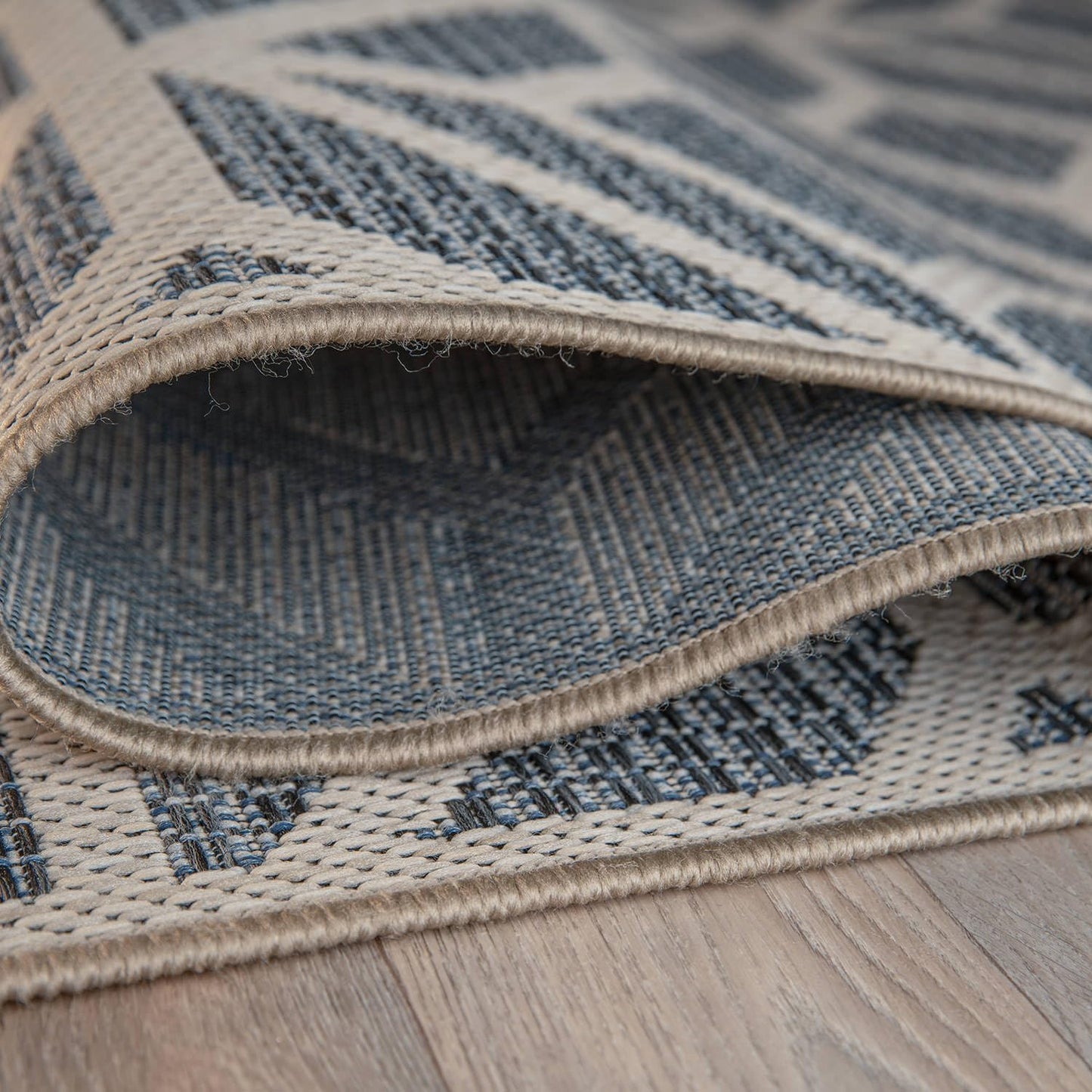 Rugshop Contemporary Geometric Indoor/Outdoor Area Rug 2' X 3' Blue