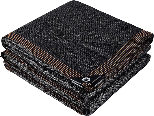 winemana 70% Black Shade Cloth, 12 x 6 FT Durable Mesh Tarp with Grommets, Resistant Garden Sun Shade Netting with Taped Edge for Plant Cover, Greenhouse, Patio, Tomatoes, Chicken Coop, Barn Kennel