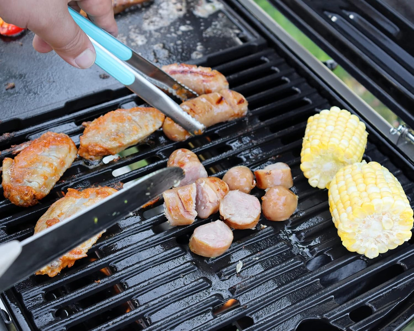 Cast Iron Cooking Grate and Grill Griddle 7034 for Weber Traveler Portable Gas Grill, Replacement Parts for Weber 9010001 9020001 9030001 9013001 Stealth Edition Traveler Portable Accessories