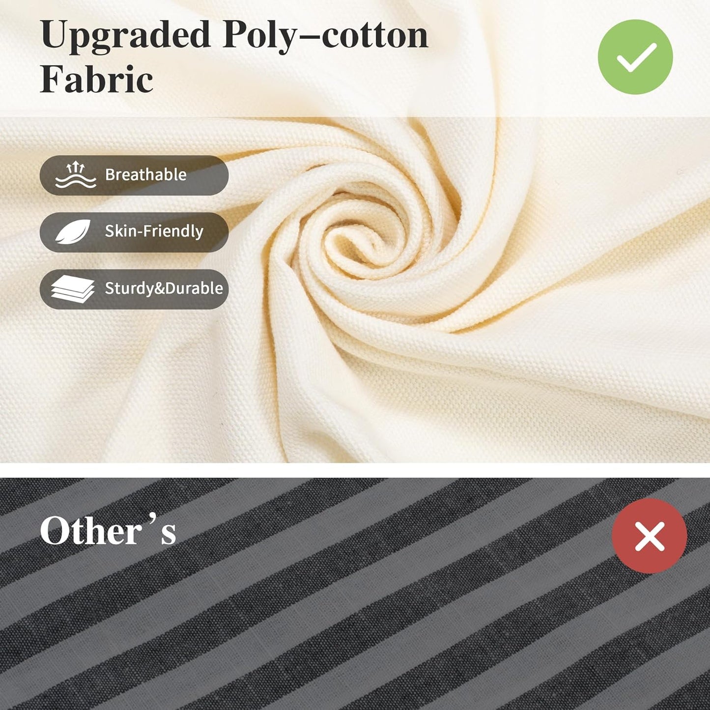 SUNCREAT Portable Camping Hammock for Outside, Heavy Duty 2 Person Hammock Bed for Tree, Beige with Tassels