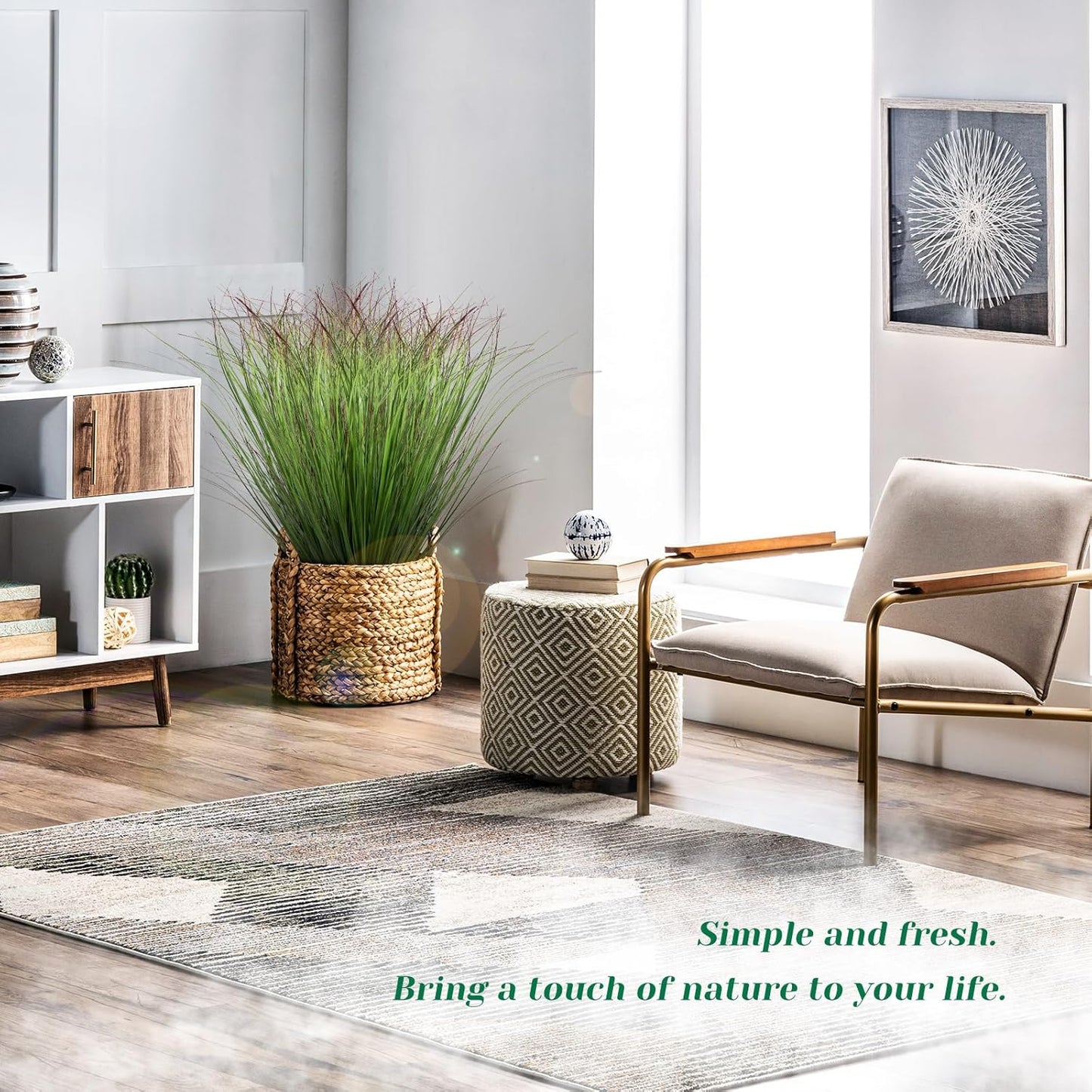 100Pcs Artificial Grass Plants Faux Shrubs Wheat Grass Fake Tall Grass Plants for Outdoor Decor Greenery Stems Weed for Room Indoor Home Decor（Green Red Tail