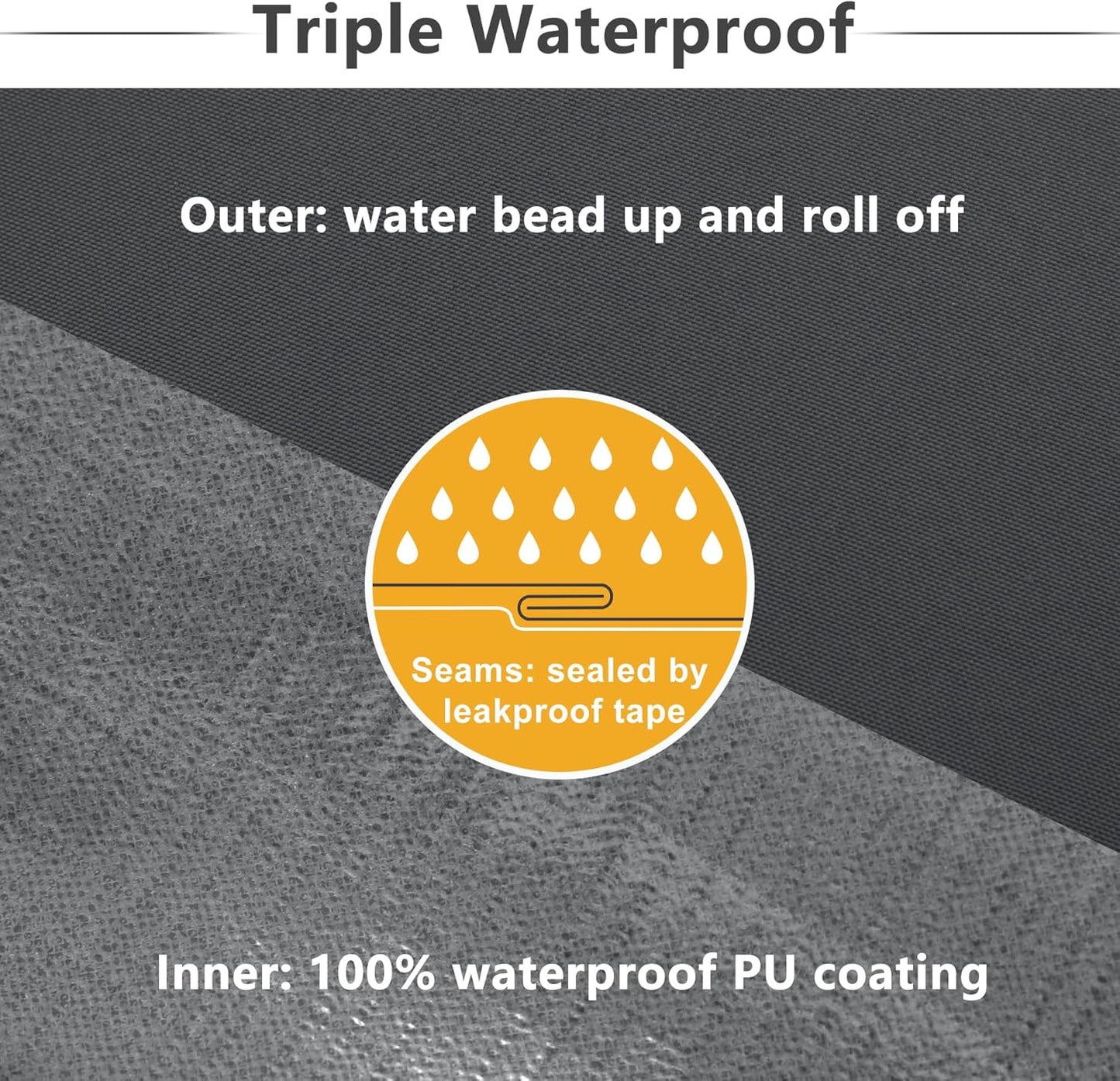 Favoyard Patio Chair Cushions 24 x 24 x 4 Inch Waterproof Outdoor Seat Cushions for Patio Furniture 3-Year Color Fastness Garden Sofa Couch Pads with Handle & Adjustable Straps Set of 2, Dark Grey