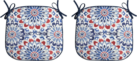 Arden Indoor/Outdoor Foam Seat Pad, 2 Pack, 17 x 16, Patio Cushion, Water Repellent, Fade Resistant, Foam Cushion Clark Blue