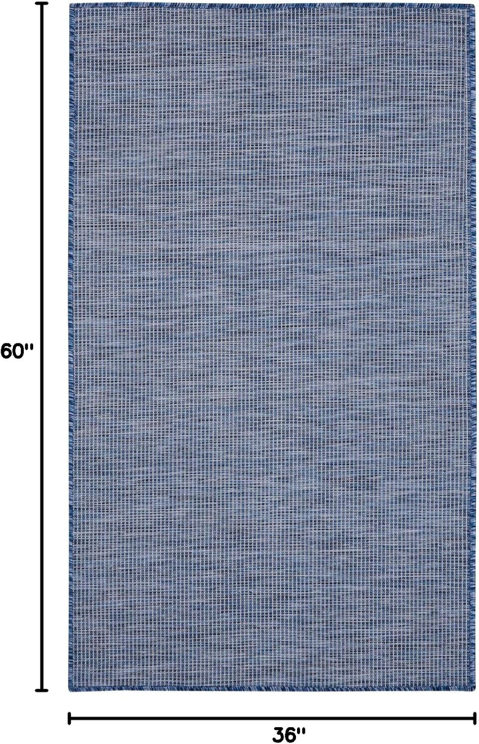 Nourison Positano Indoor/Outdoor Navy Blue 3' x 5' Area Rug, Easy Cleaning, Non Shedding, Bed Room, Living Room, Dining Room, Backyard, Deck, Patio (3x5)