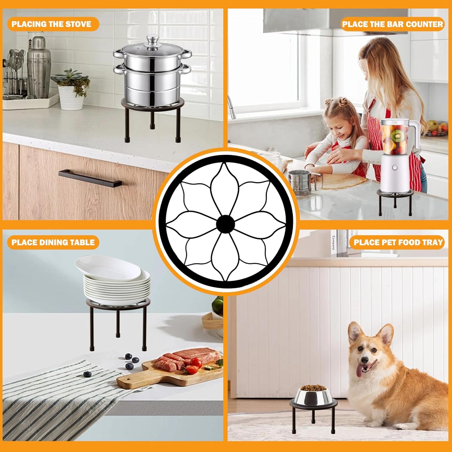 Metal Plant Stand Indoor Outdoor,Indoor Plant Stands for patio rust proof,Heavy Duty Flower Pot Stands for Multiple Plant,Black Potted Plant Holder for Garden Home (5 Pack Black)