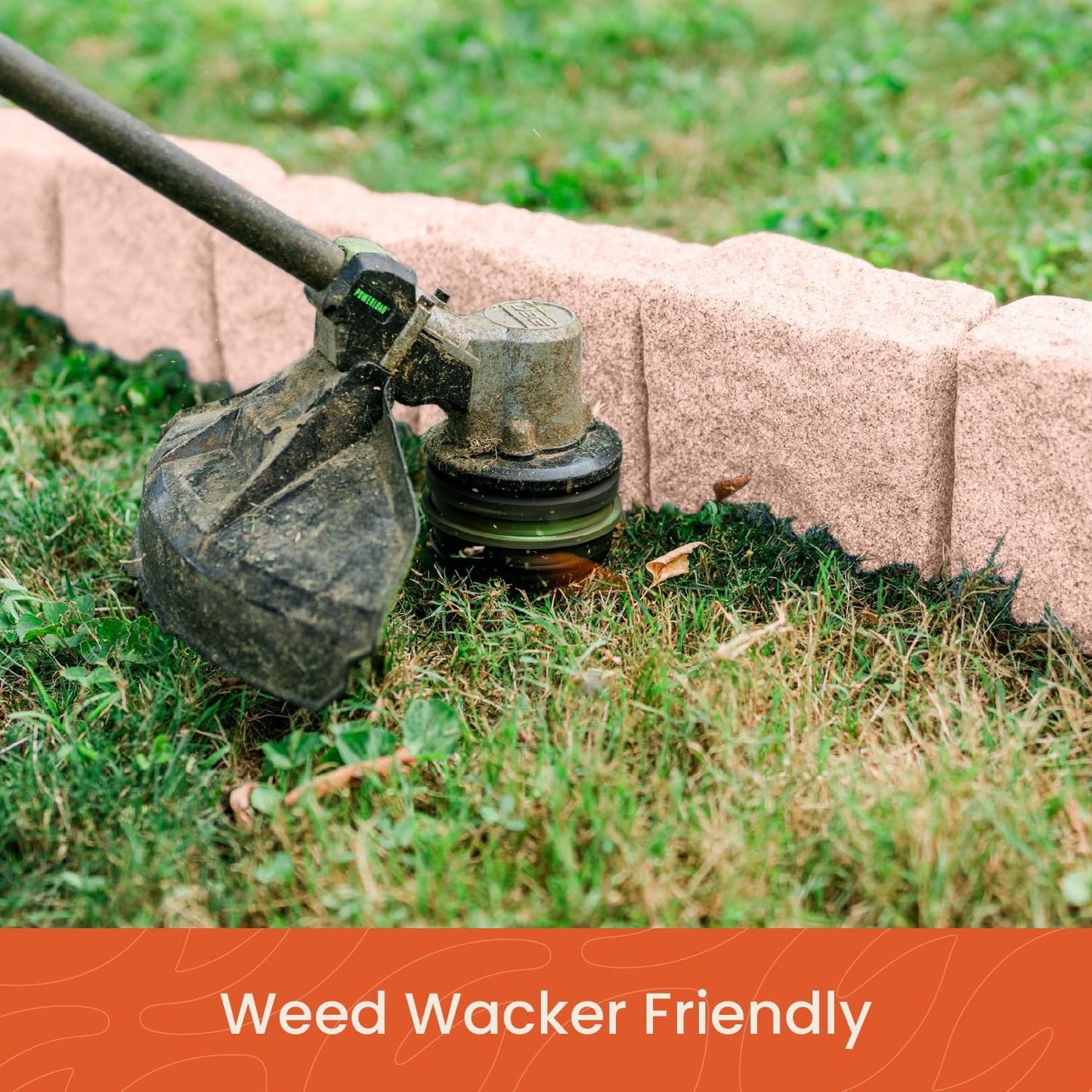 Beuta Landscape Edging | Garden Edging Border | Faux Stone Blocks for Lawn Edging, Flower Beds & Yard Edging – 40 Pack | Each Section Has 6 Blocks 48" L x 4" W x 6.5" H | 80 Spikes | Sandstone