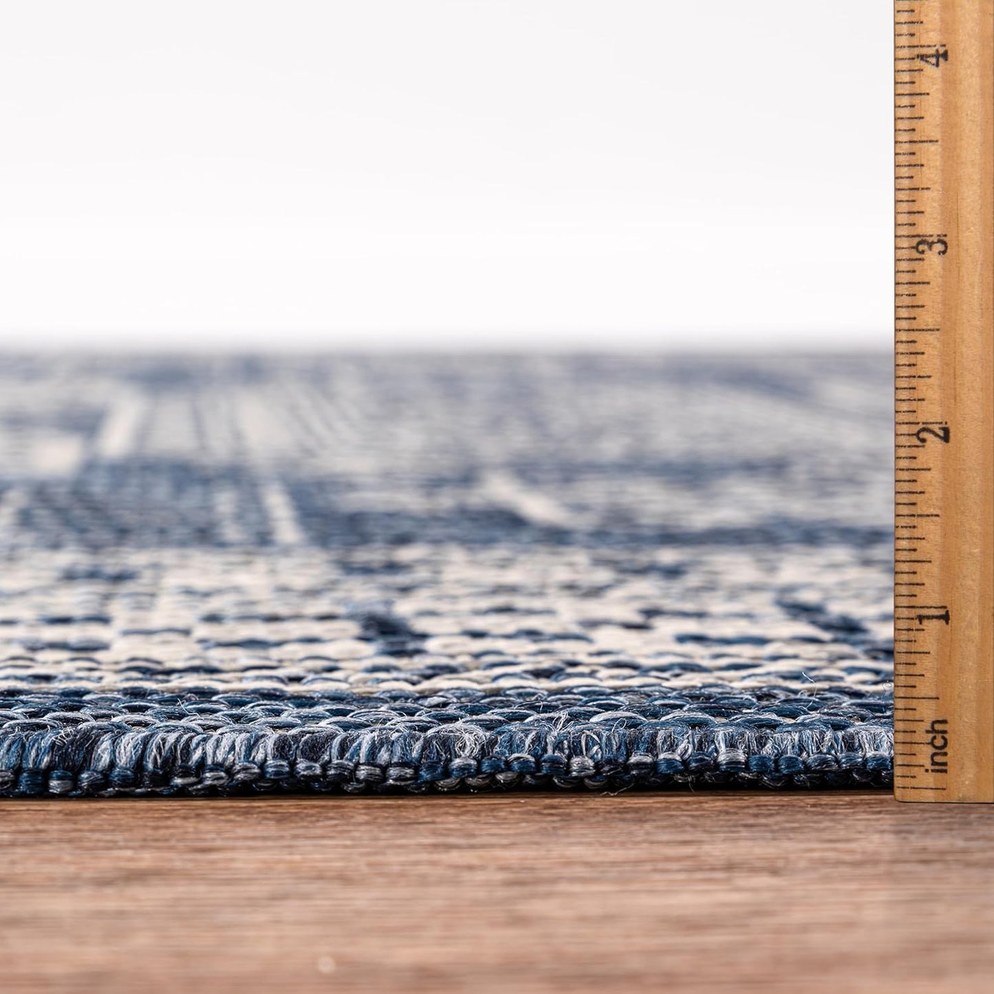 Keen Home Design Terrace Outdoor Round Rug - 8ft Round Washable Indoor/Outdoor Rug for Patio, Kitchen, Balcony, Beach, Garden, Deck and Porch, Size: 7'7" Round