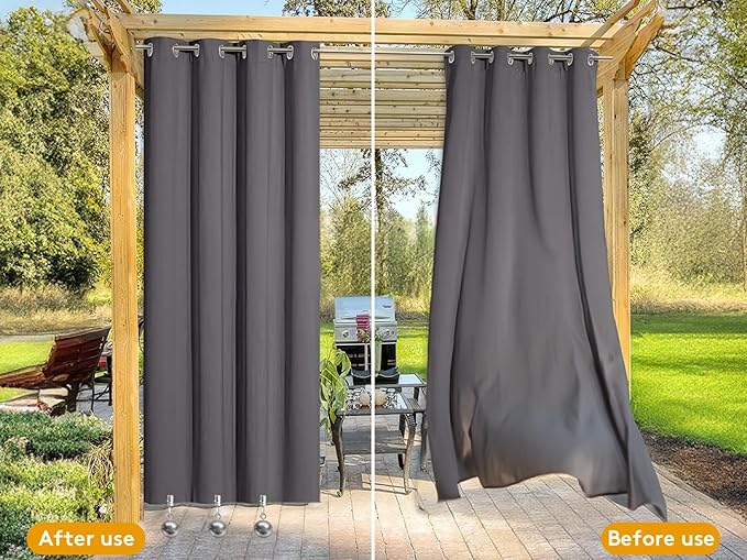 20 Pack Heavy Duty Curtain Weights for Outdoor, Stainless Steel Drapery Clip Keepping Curtain Panel Straight, Keep Outdoor Curtain Flag from Waving, Help Weigh Down Sun Curtain Tablecloth Garden Flag