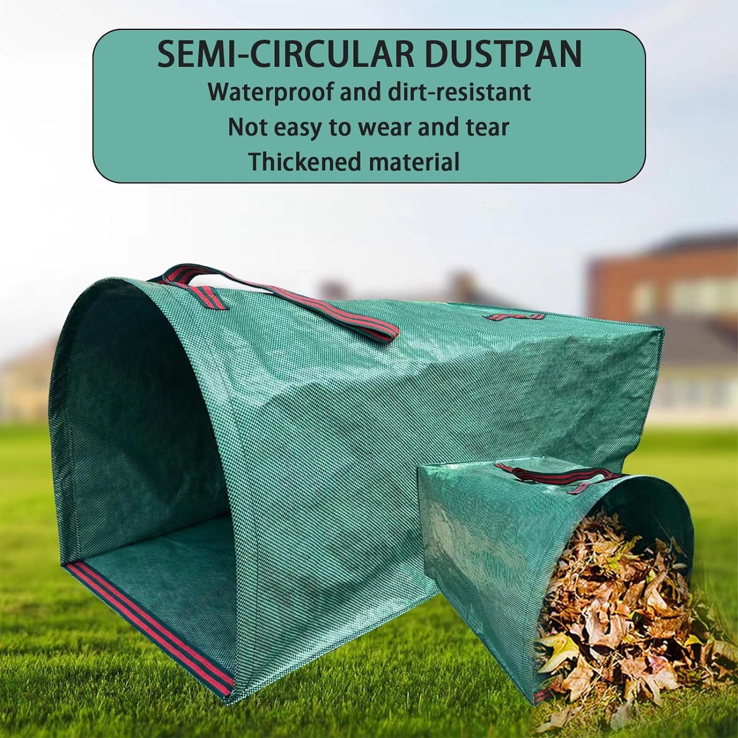 Leaf Dustpan, Leaf Collector, Large Yard Dustpan-Type Lawn and Leaf Bags Reusable, Leaves Collector, Garden Bags for Leaves, Debris, Grass, Clippings, Lawn Trash 40Gallon