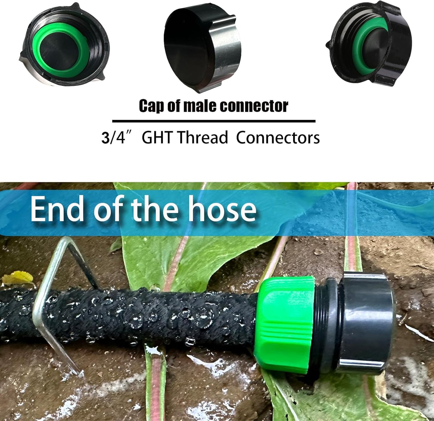 AMRITA Fittings for 1/2" Soaker Hose and Garden Hose, Female Connector& Male Connector &Valves & Straight Connectors.(Fittings)
