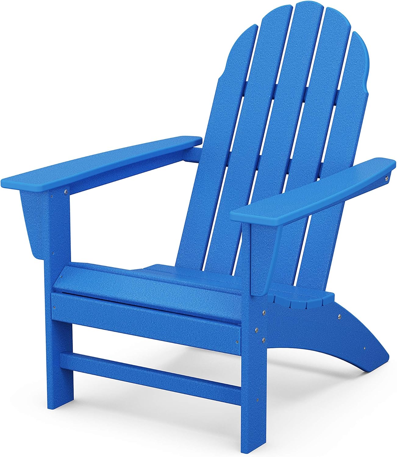 Polywood Vineyard Adirondack Chair, Outdoor Patio Furniture, Pacific Blue Composite Chair for Deck, Pool, Garden, Fire Pit, Classic Design, Fade-Proof
