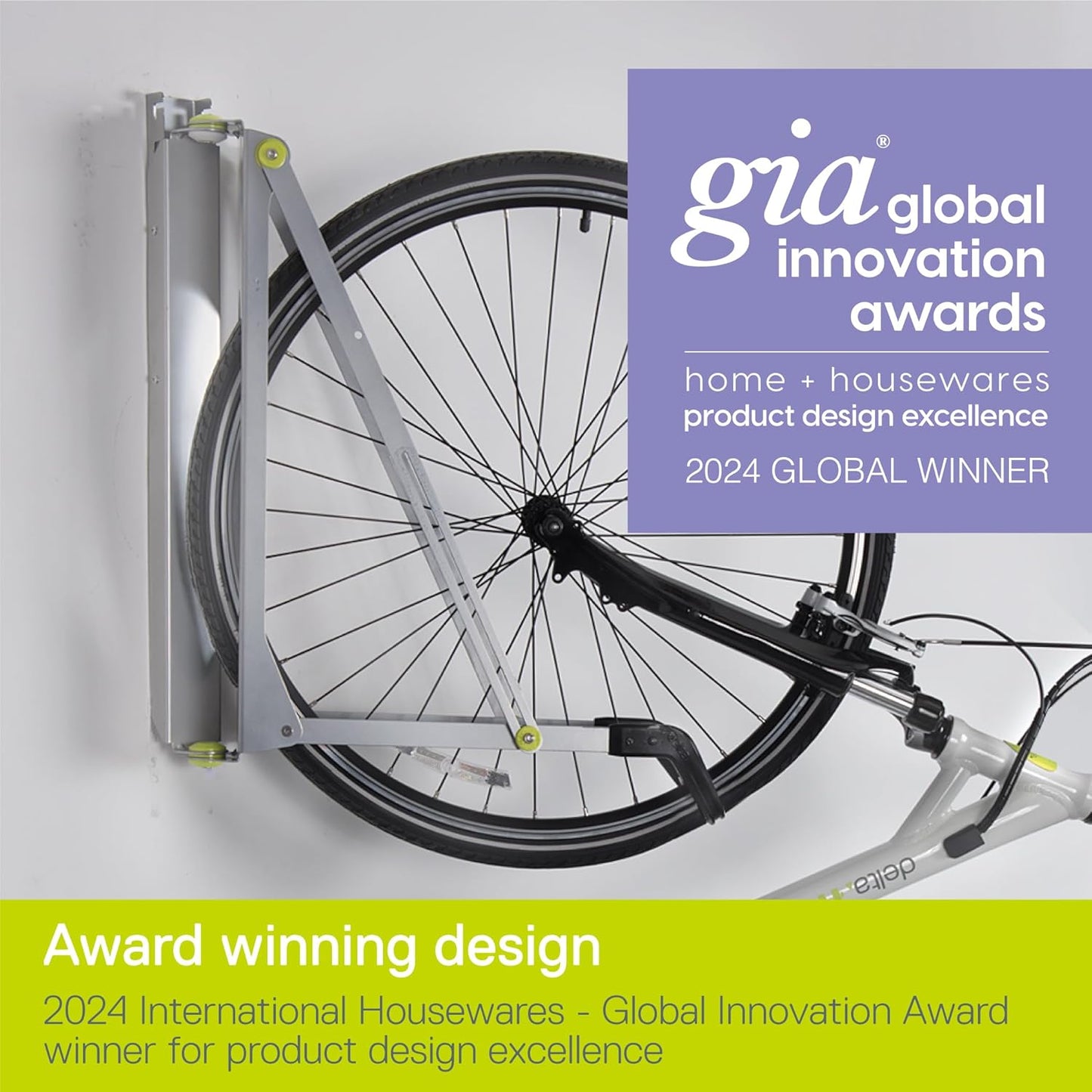 Pivot Bike Storage Rack by Delta Cycle - Bike Rack Garage Wall Mount Swivels to Save Space - No Lifting Required Vertical Bike Rack - Indoor Bike Storage Wall Hanger Holds Up to 100 lbs