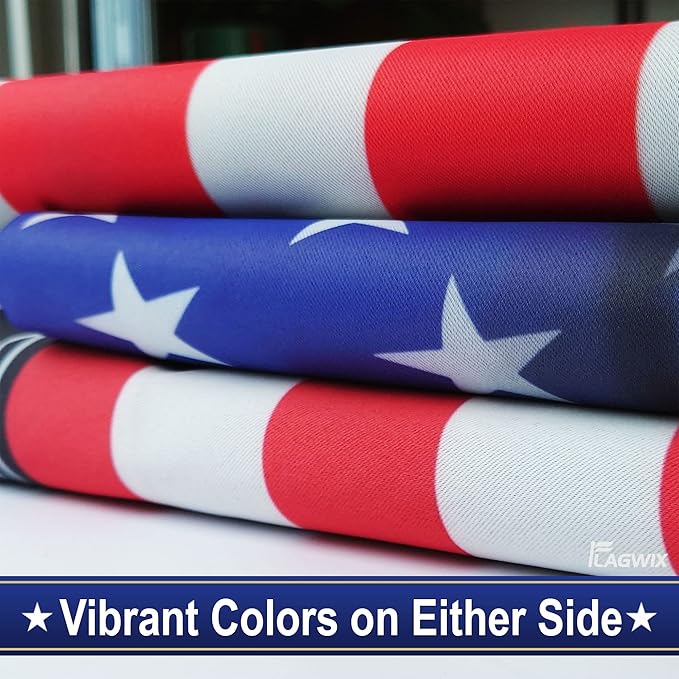 FLAGWIX Patriot American Dog Flags - Chocolate Labrador American Double Sided Flag - 4th of July Decorations for Home, Outside, House Flag 30x40 Heavy Duty Canvas, Decorative Indoor Outdoor Flag