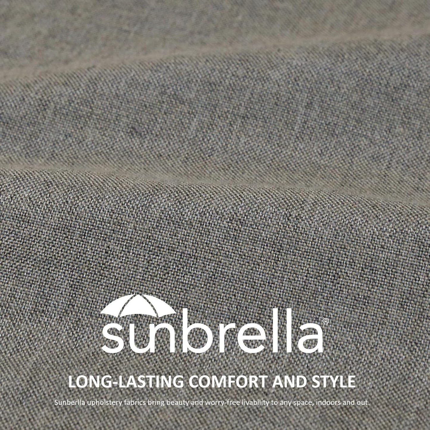 Sunbrella Square Corner Seat Cushions, 19" x 19" x 3", Set of 4, Indoor Outdoor Water Repellent Universal Chair Pads with Ties for Patio Furniture, Garden Dining Chairs, Cast Shale