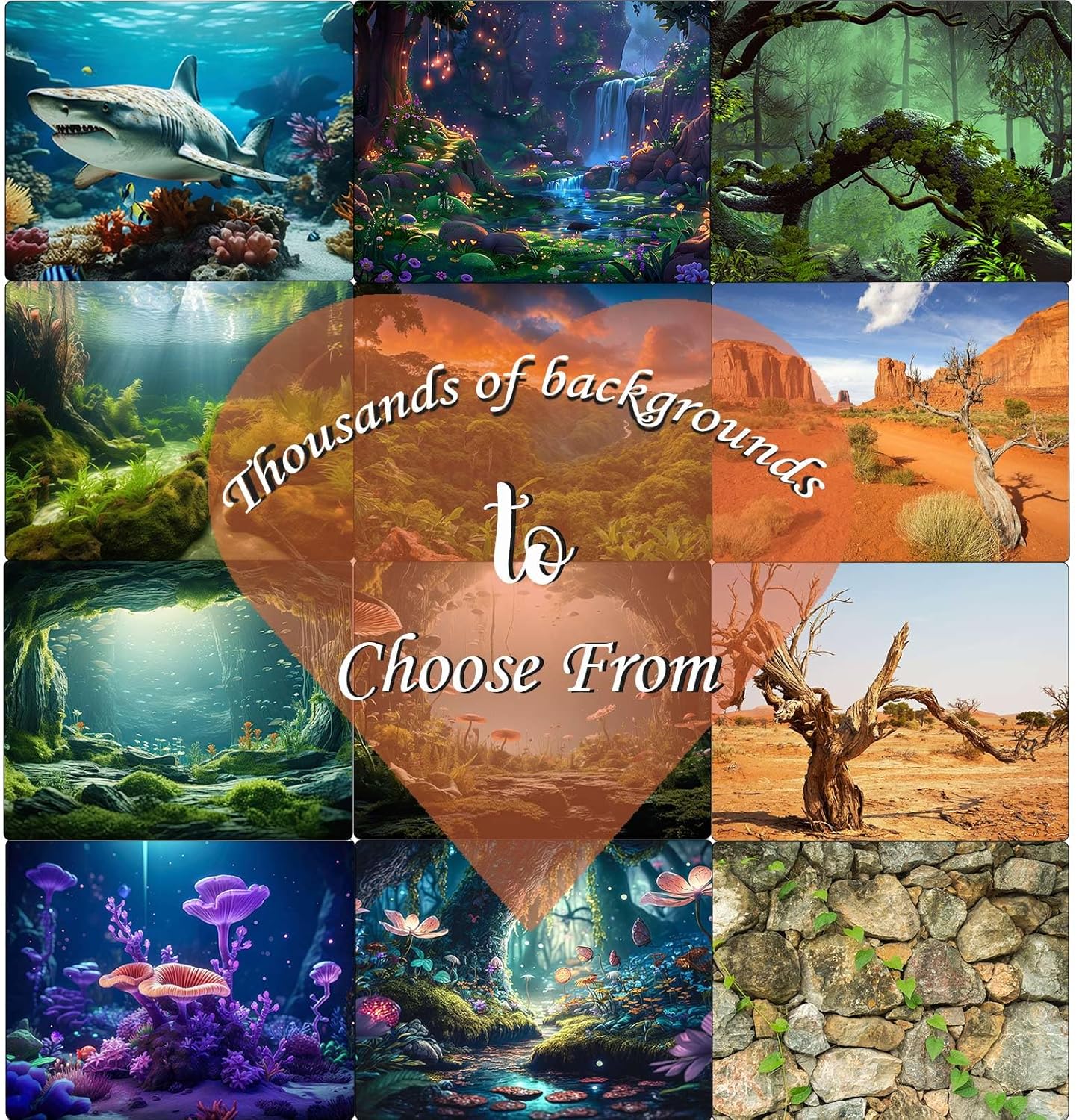 Underwater Aquarium Background Corals and Tropical Fish Terrarium Backdrop Rock Aquatic Plants Sunlight Rays Fish Tank Background Tank Aquarium Wallpaper Poster Decor 60x24in