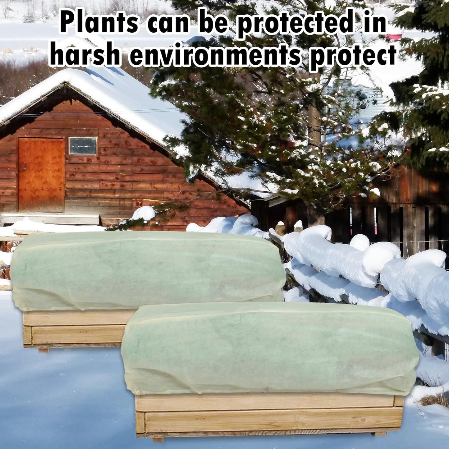Rectangular Plant Protection Cover, Winter Outdoor Garden Plant Frost Protection Blanket, Plant Frost Protection Cover, Plant Protection Wrap Cover, 1 Piece, 102 x 51 x 19.7 Inches