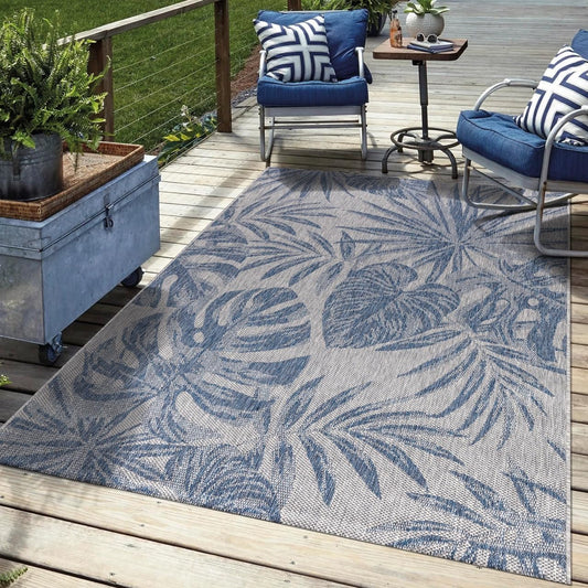 Keen Home Design Terrace Outdoor Area Rug - 9x12 Washable Indoor/Outdoor Rug for Patio, Kitchen, Balcony, Beach, Garden, Deck and Porch, Size: 8'10"x12'