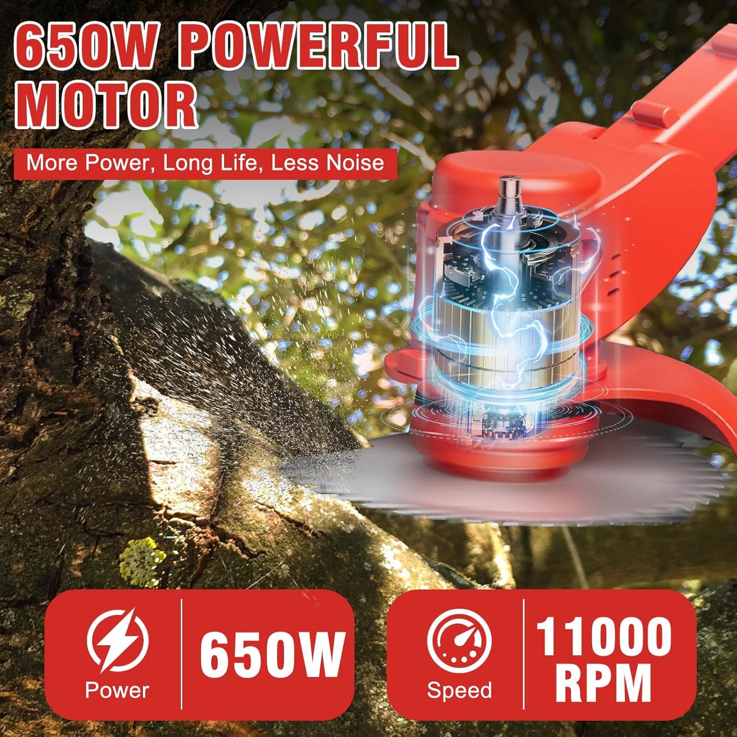 ALSO GO 24V Electric Weed Wacker, 3 in 1 Grass Trimmer with 2pcs Batteries & Fast Charger, Stringless Lightweight Weed Eater/Brush Cutter/Edger with 3 Types Blade & Wheels for Garden and Yard Lawn