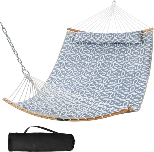 SUNCREAT Tree Hammocks for Outside, Portable Hammocks with Carrying Bag, Gray Pattern