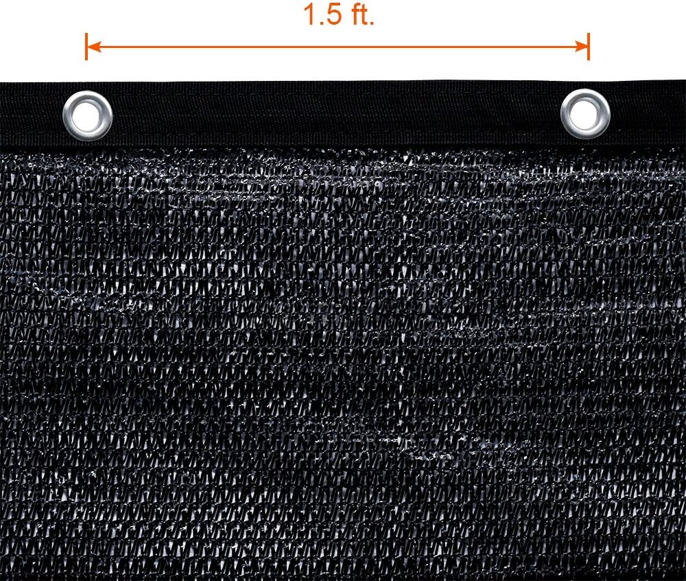 Agfabric 60% Shade Cloth 12X 16ft Sun Shade Fabric Greenhouse Shade Cloth Cover with Grommets Black