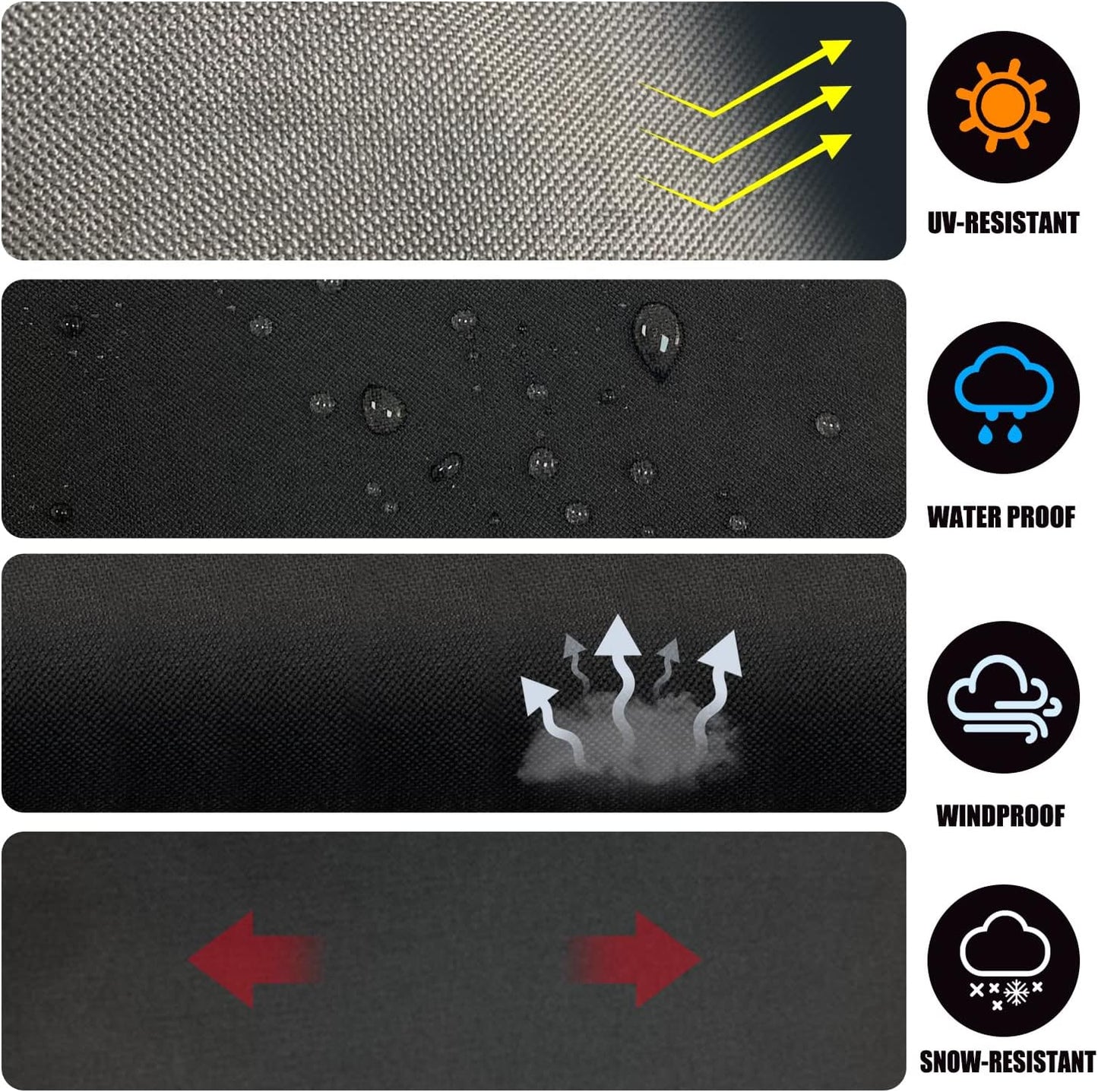 Heavy Duty Grill Cover Compatible with 1666 Blackstone 22inch Tabletop Griddle Without Hood, Also Compatible with Royal Gourmet PD1202S and Cuisinart CGG-501, Waterproof & Windproof