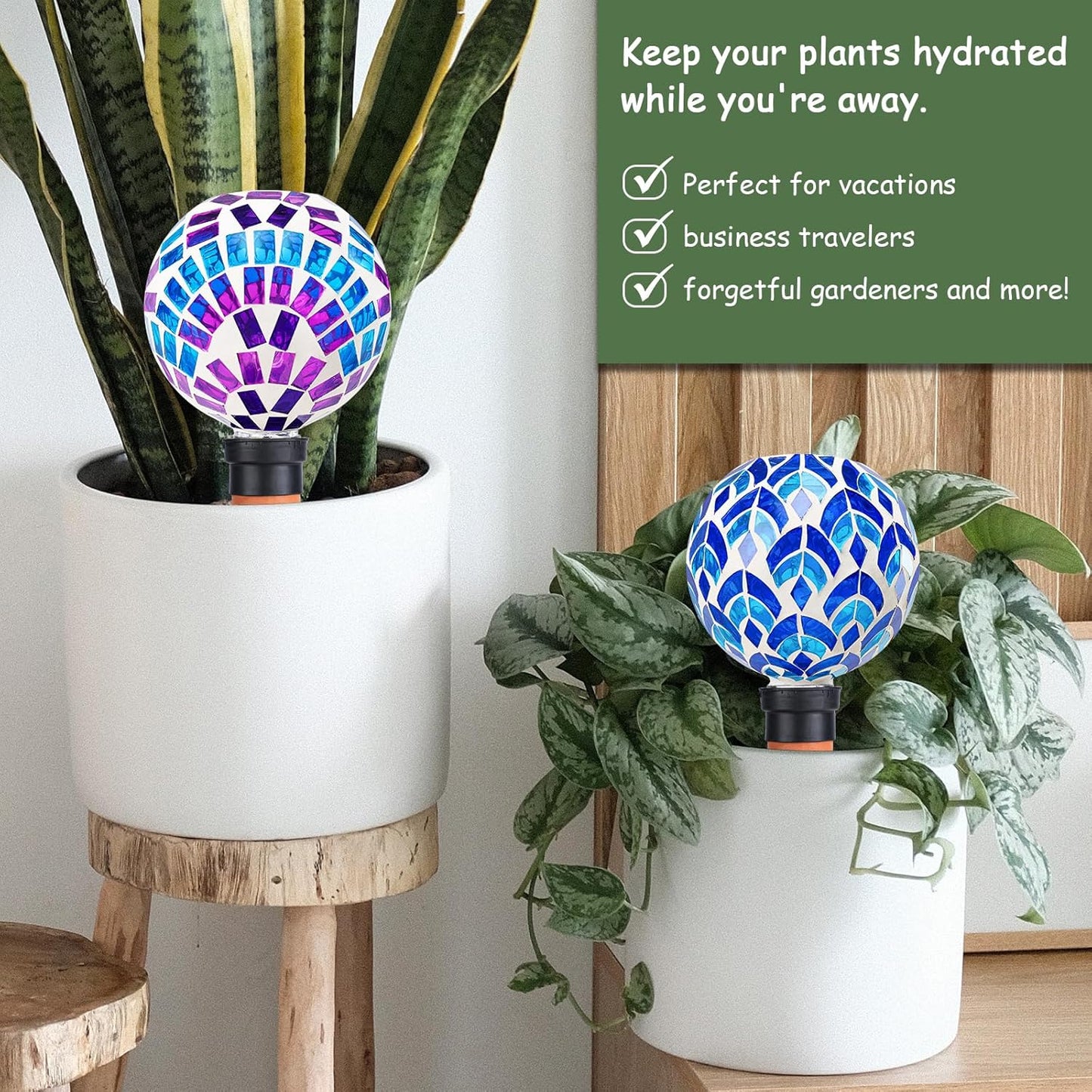 Plant Watering Globe Large Self Watering Globes 2 Pack for Indoor Outdoor Plants Self Watering Planter Insert Watering Devices for Plant Lover Gifts
