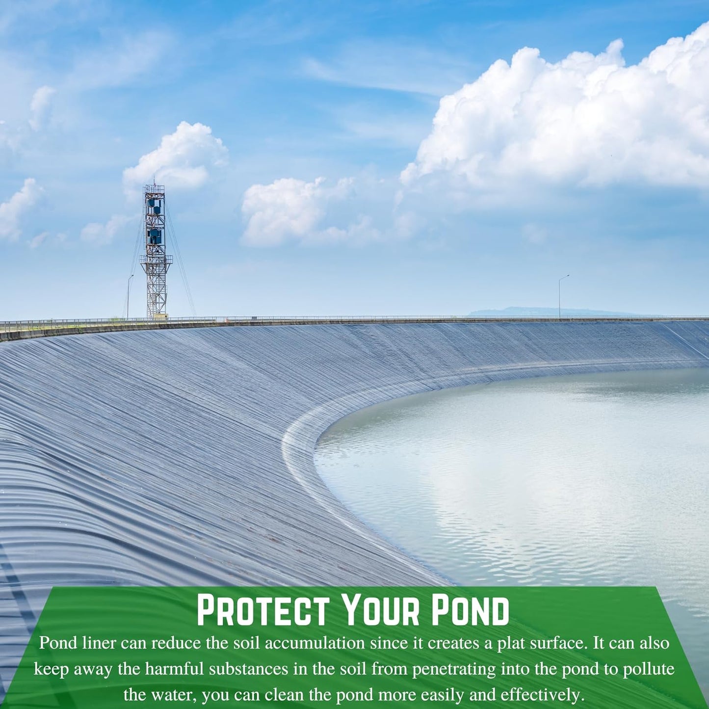 Farm Plastic Supply - 12 Mil String Reinforced Black/White Pond Liner - 12 Mil Fish Pond HDPE Liner, Pond Liners for Outdoor Ponds, Koi Ponds, Garden Fountain, Containment Liner (6' x 90')