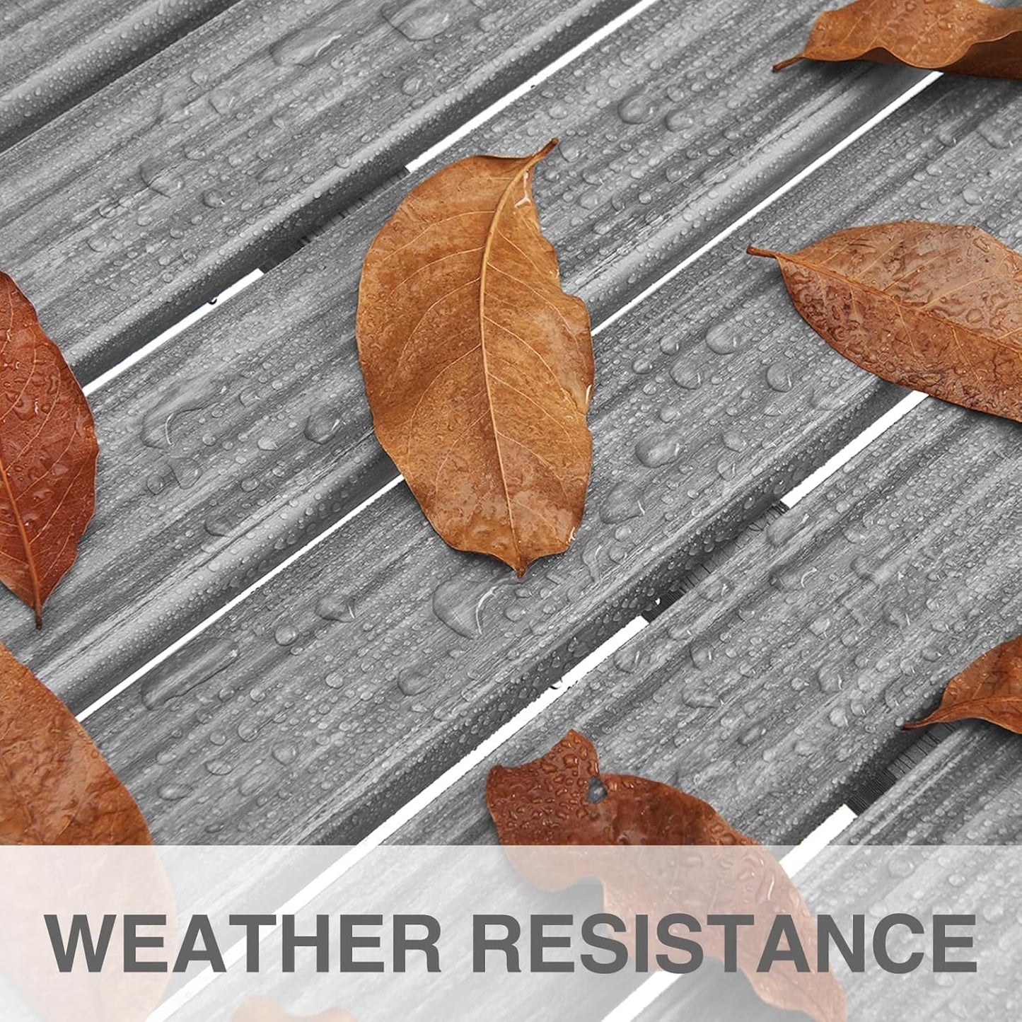 Outdoor Bench, 2-Person Garden Bench, Poly Lumber Patio Bench for Outdoors, Porch, and Park (Light Grey)