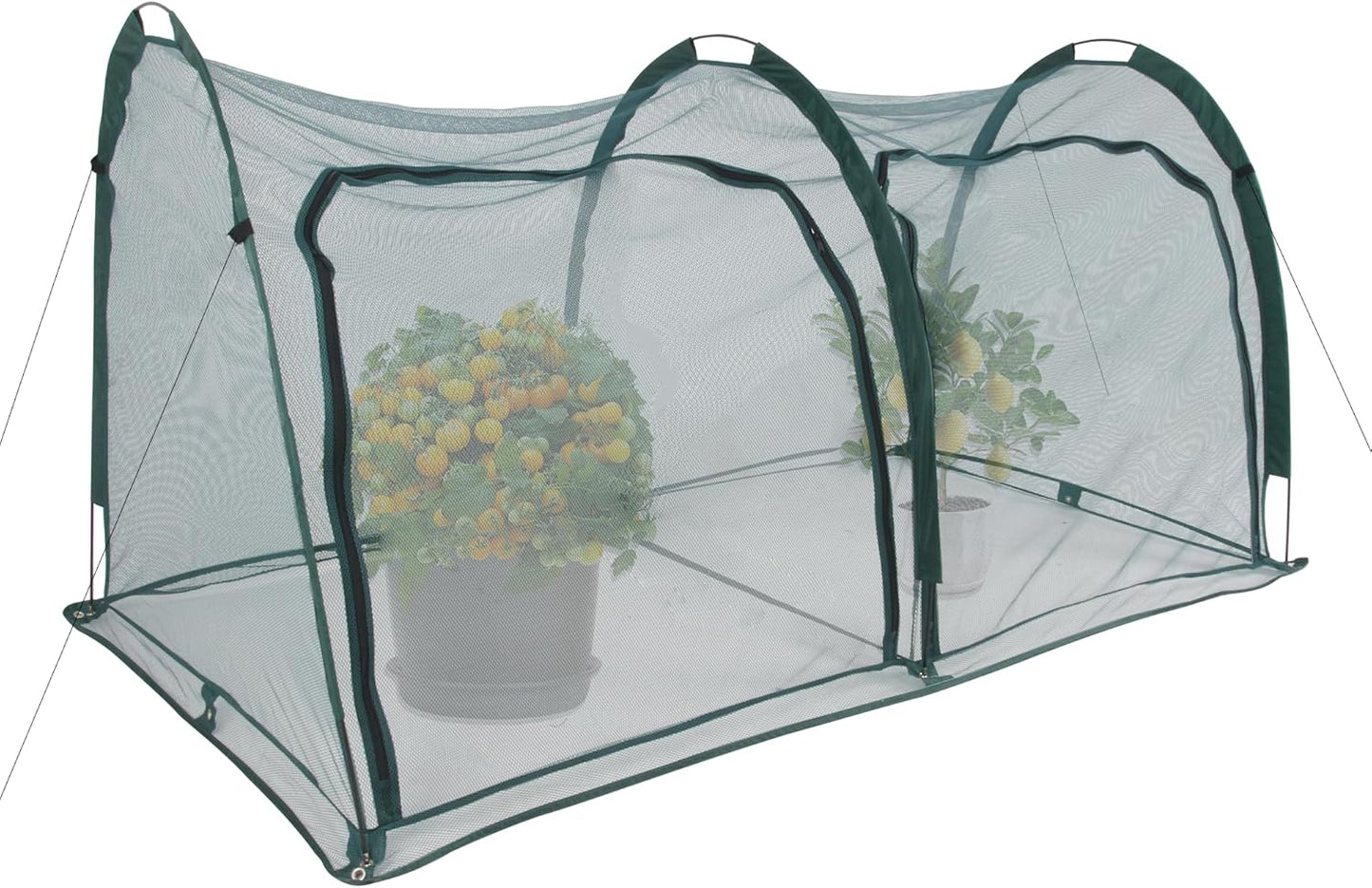 Flexible Net Grow Tunnel - Garden Greenhouse Mesh Cover Growhouse Cloche for Protecting Fruit Vegetables Plants Cultivation (2M)
