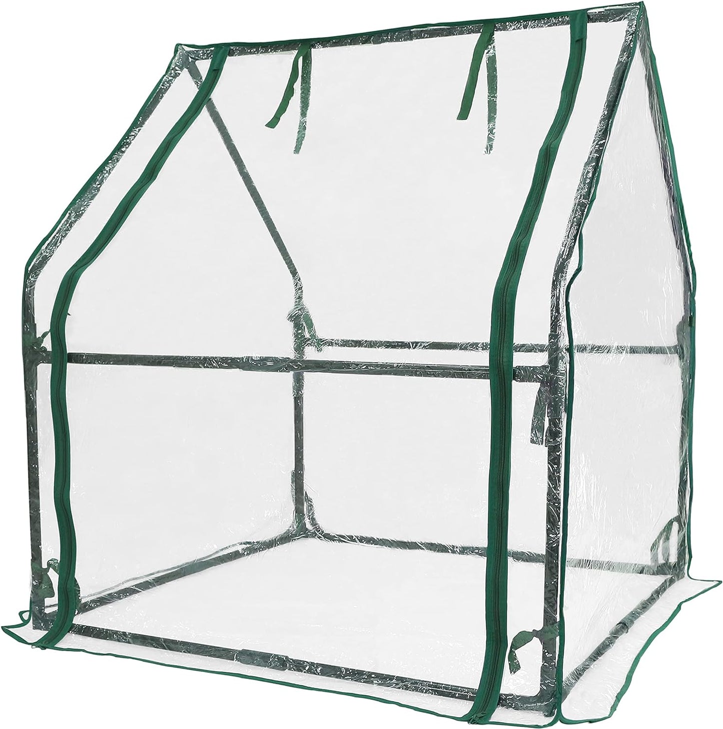 Gardzen Mini Greenhouse Heavy Duty Portable Green House, Clear Tent Small Greenhouse for Indoor Outdoor Plants 36.2”(L) x36.2”(W) x42.5”(H)