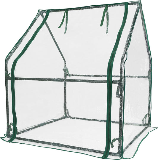 Gardzen Mini Greenhouse Heavy Duty Portable Green House, Clear Tent Small Greenhouse for Indoor Outdoor Plants 36.2”(L) x36.2”(W) x42.5”(H)