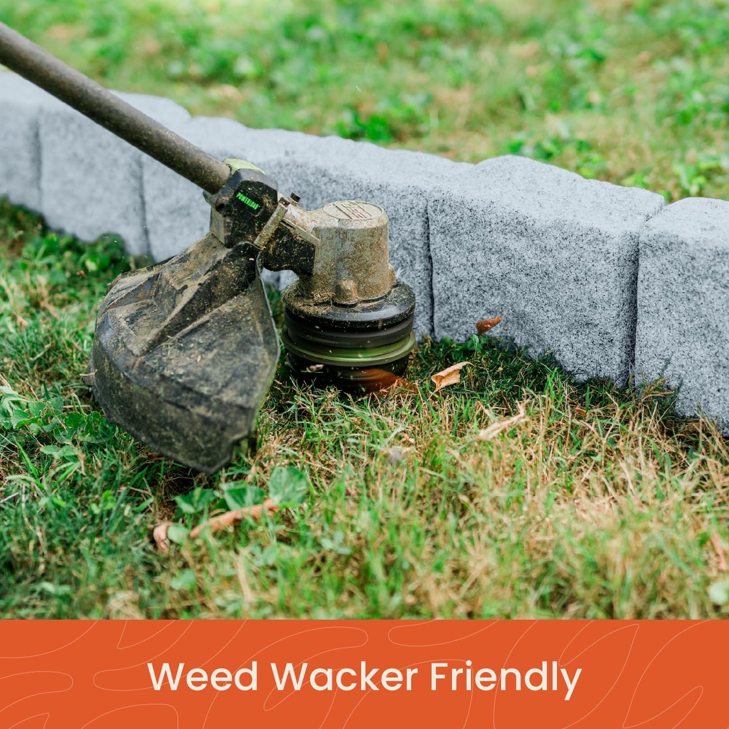 Beuta Landscape Edging | Garden Edging Border | Faux Stone Blocks for Lawn Edging, Flower Beds & Yard Edging – 10 Pack | Each Section Has 6 Blocks 48" L x 4" W x 6.5" H | 20 Spikes | Greystone