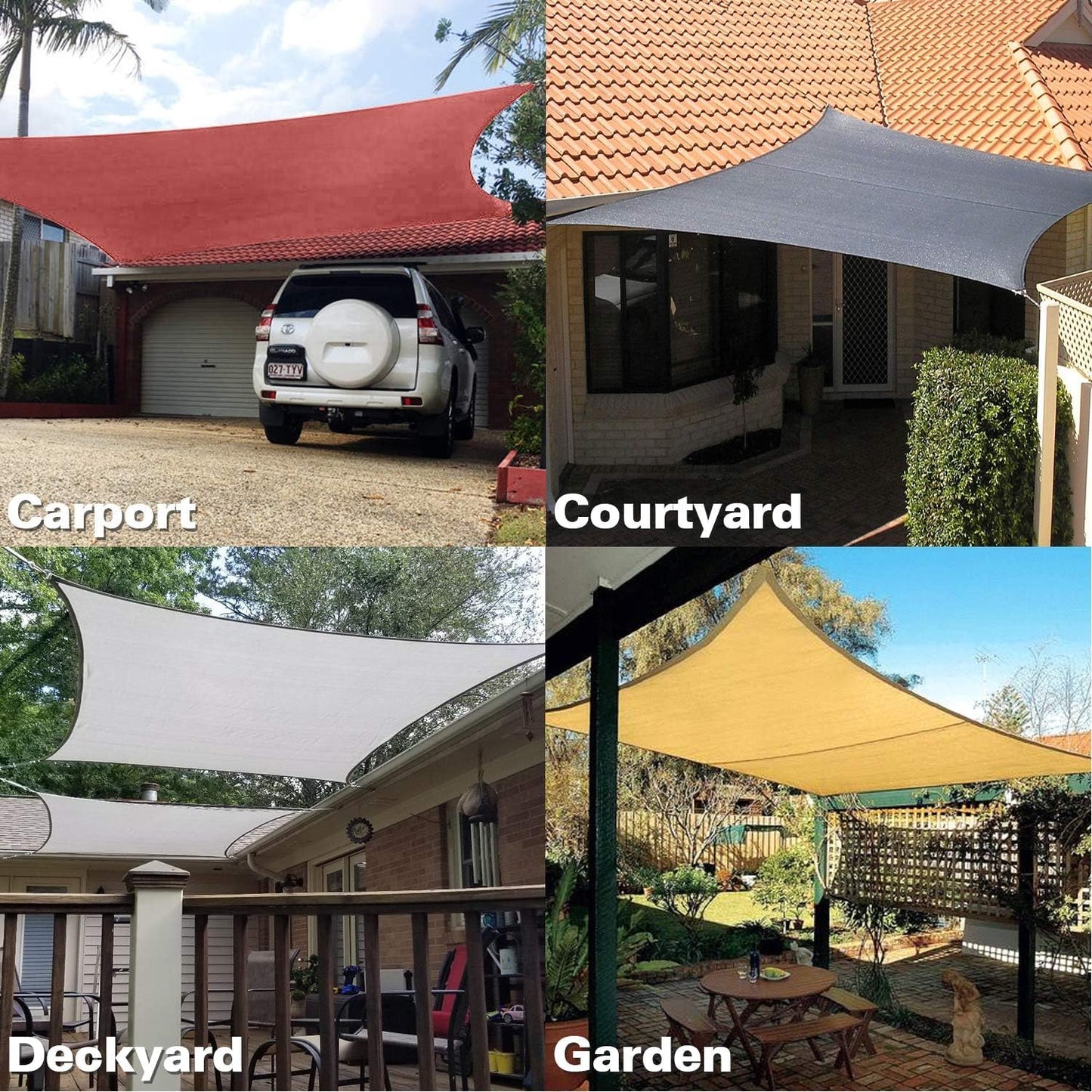 KANAGAWA Sun Shade Sail Curved 24'X24' Rust Red Rectangle Outdoor Shade Cover UV Blovk Canopy for Patio Garden Backyard Heavy Duty Permeable 185GSM (We Make Custom Size)
