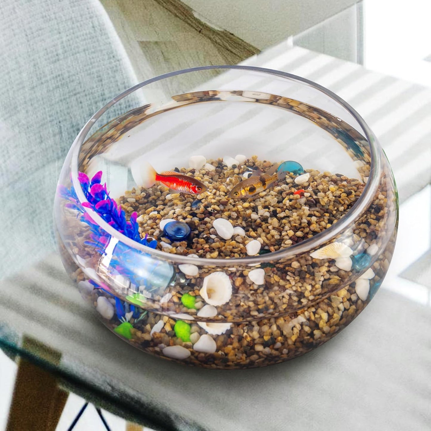 Aquarium Gravel 10 lbs, 3-6mm Fish Tank Gravel, Succulent Cactus Pea Gravel for Indoor Plants, River Rocks for Gardening, Flower Pots, Vase Fillers, Garden Landscaping