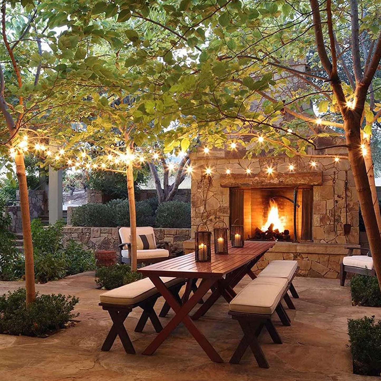 Banord 5 Pack Dimmable 2W S14 Replacement LED Bulbs, 2700K Warm White Waterproof Outdoor String Lights Vintage LED Filament Bulb, Shatterproof E26 Screw Base Edison Light Bulbs