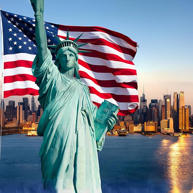 AZCOVER American Flag 6x10 FT Us Flag for Outside Heavy Duty Nylon USA American Flags for Outdoor with Embroidered Stars Sewn Stipes and Brass Grommets United States Flag