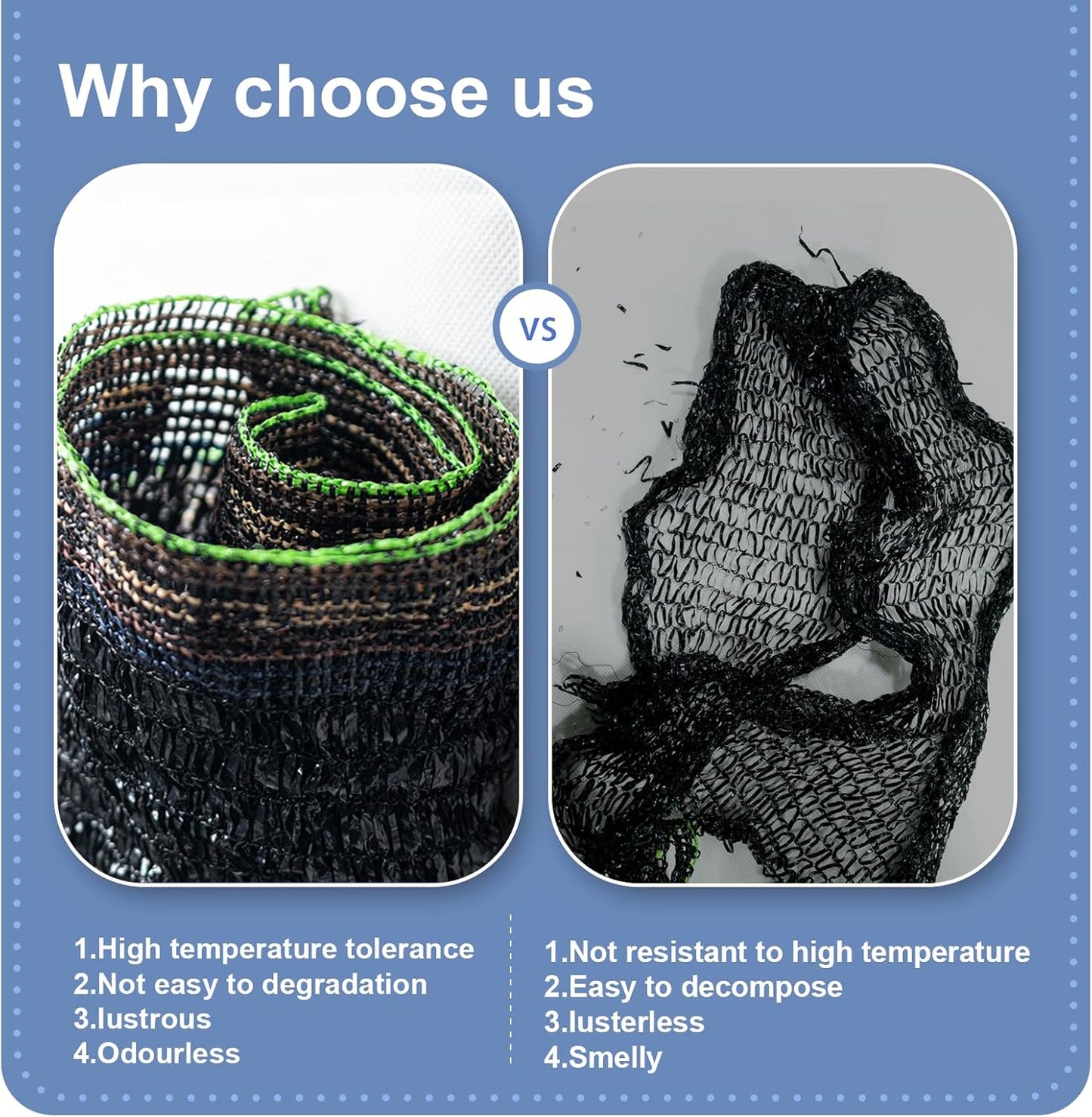 LOVE STORY 6.5x16.5FT 55% Black Shade Cloth Sun Shade Net UV Resistant Mesh Tarp Plant Cover Sunblock Net for Garden,Greenhouse,Vegetables,Flowers