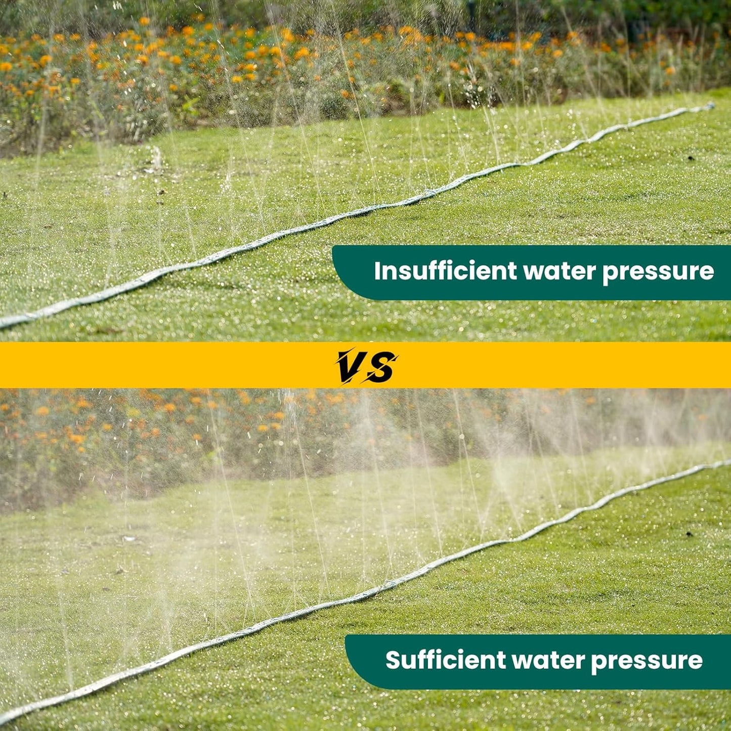 Sprinkler Soaker Hose 75ft for Garden Lawn, Watering Pipe with Holes, High-Efficiency Water-Saving Garden Irrigation System, Drip Hose Sprinkler