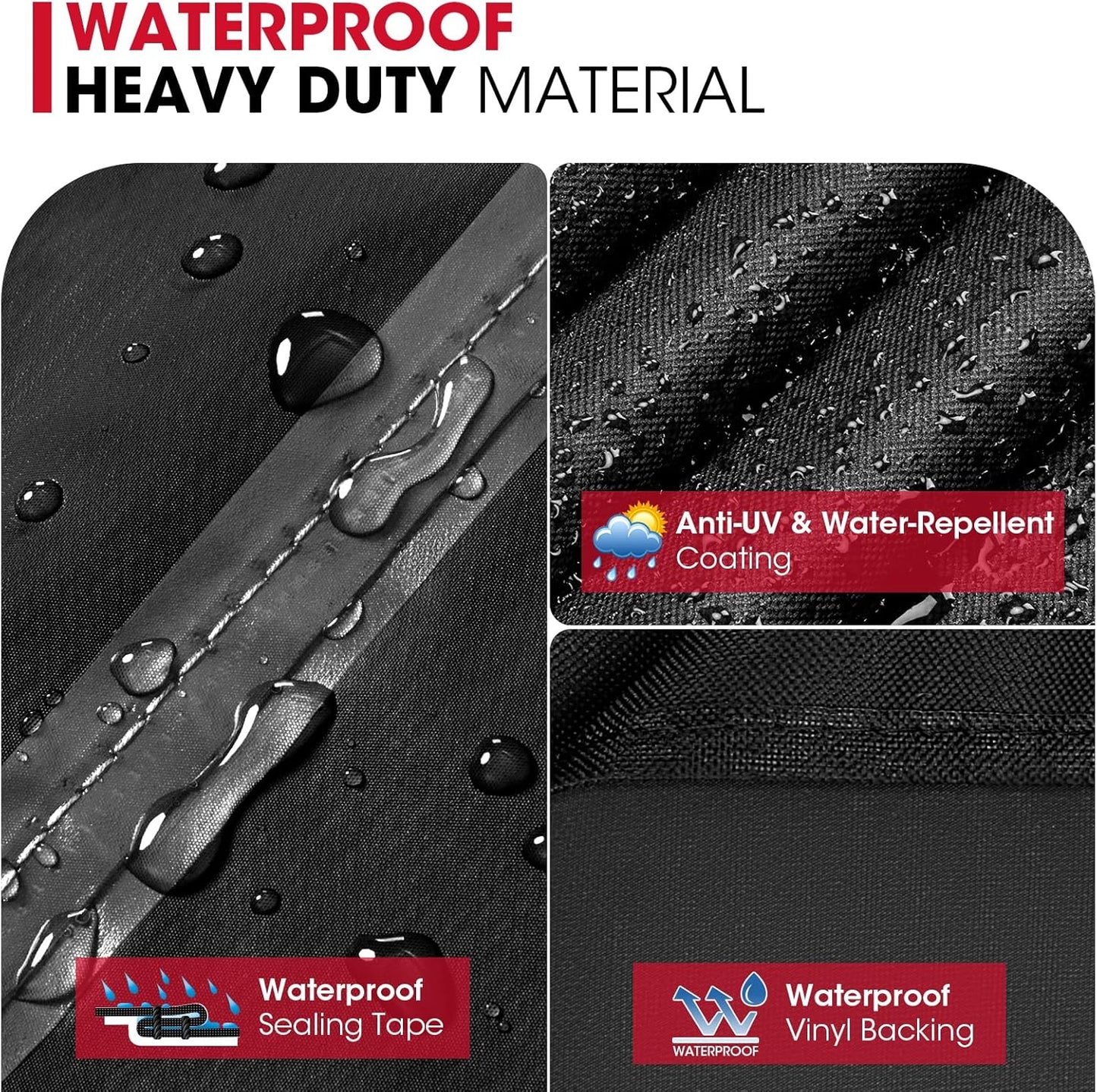 Unicook 28 Inch Griddle Cover for Blackstone and Nexgrill Cooking Station, Outdoor Flat Top BBQ Grill Cover with Sealed Seam, Heavy Duty Waterproof Fade Resistant, Black