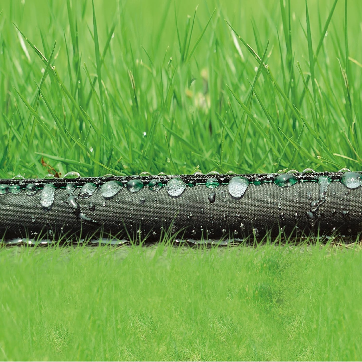 Hourleey Flat Soaker Hose 50 FT for Garden, 50' Linkable Consistent Drip Irrigation Hose, Leak-free Dual-layer Design Saving 80% Water Garden System Water Hose with Holes